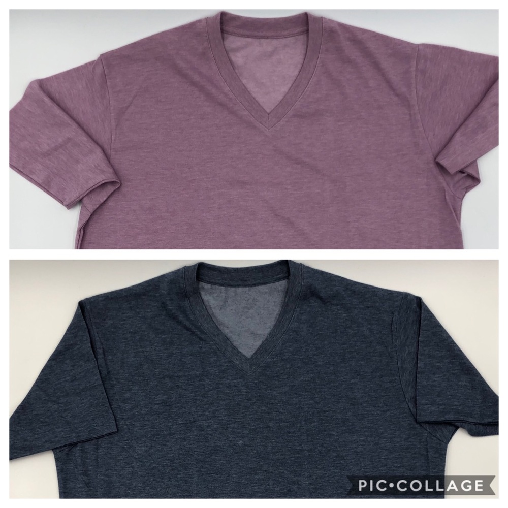 Uniqlo V Neck Short Sleeve Bundle XL Purple Blue